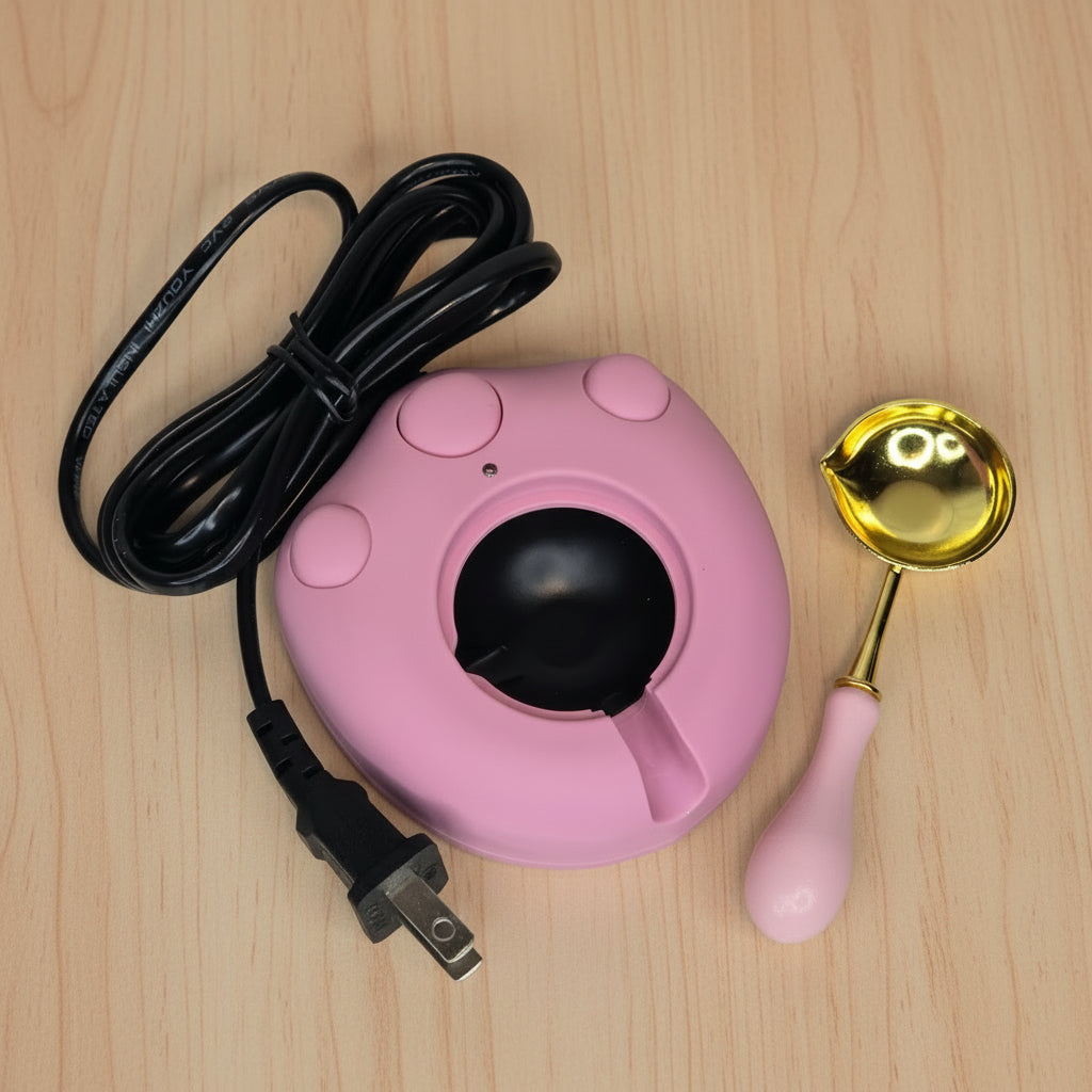 Electric Wax Seal Warmer – Wax Melting Heater with Spoon US Plug