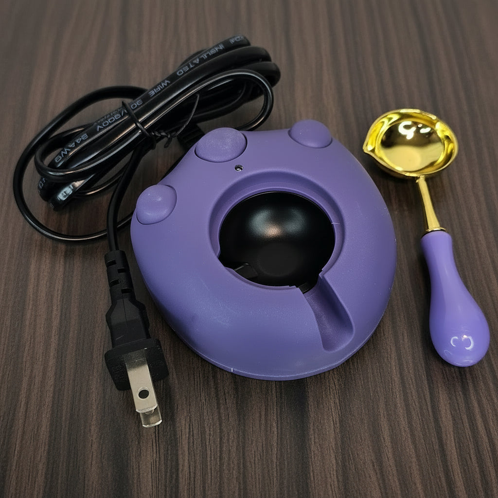 Electric Wax Seal Warmer – Wax Melting Heater with Spoon US Plug