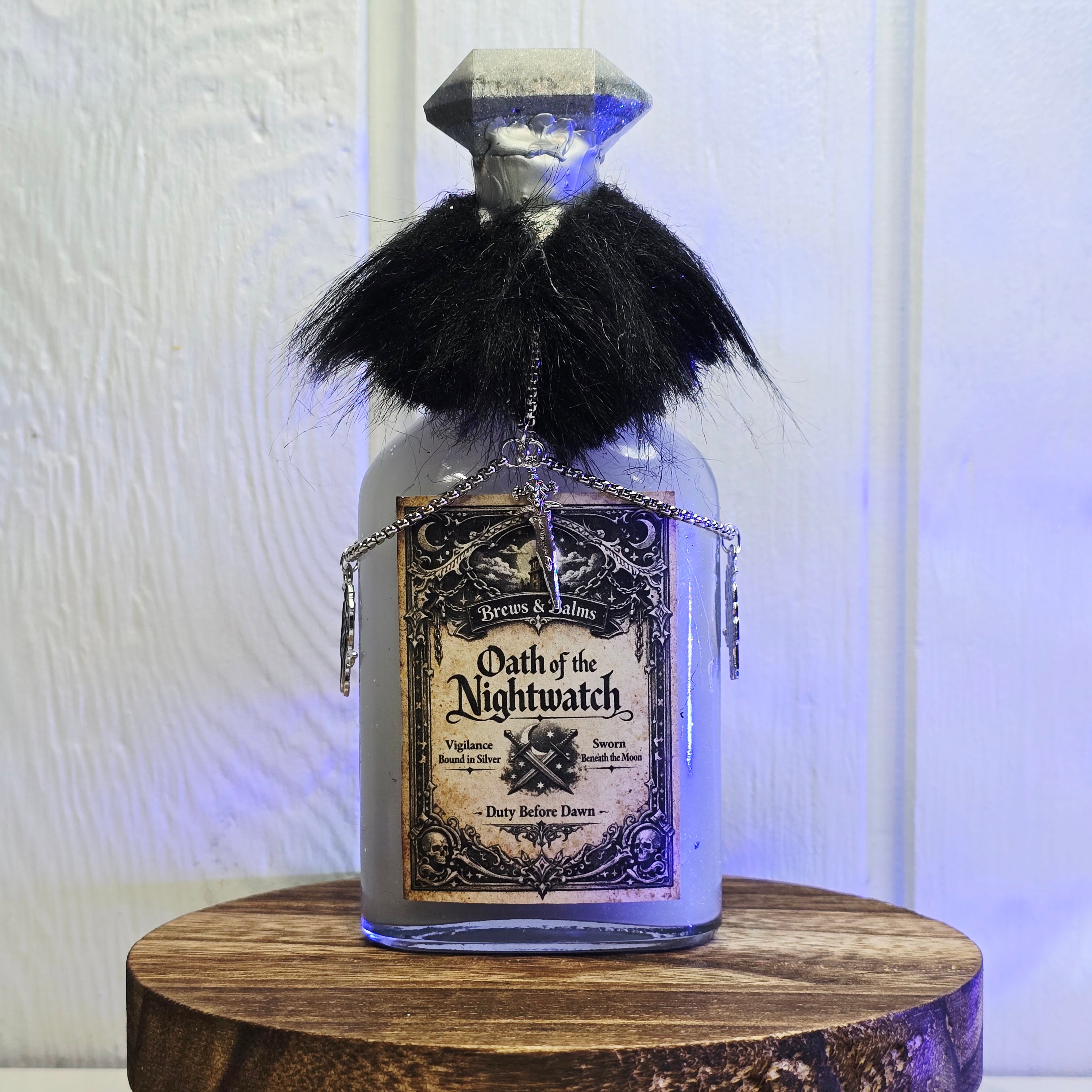 Oath of the Nightwatch Decorative Potion Bottle Prop White to Silver