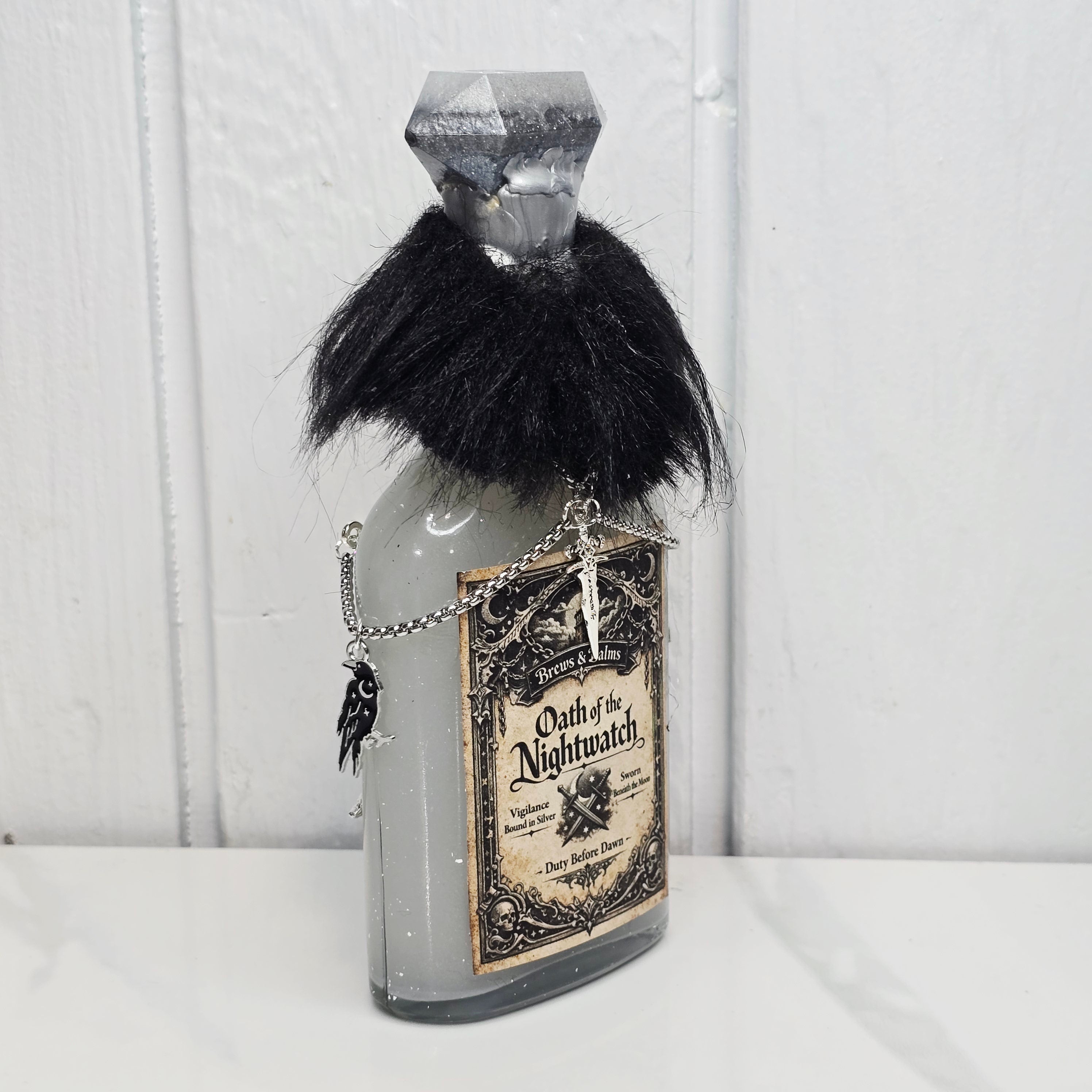 Oath of the Nightwatch Decorative Potion Bottle Prop White to Silver