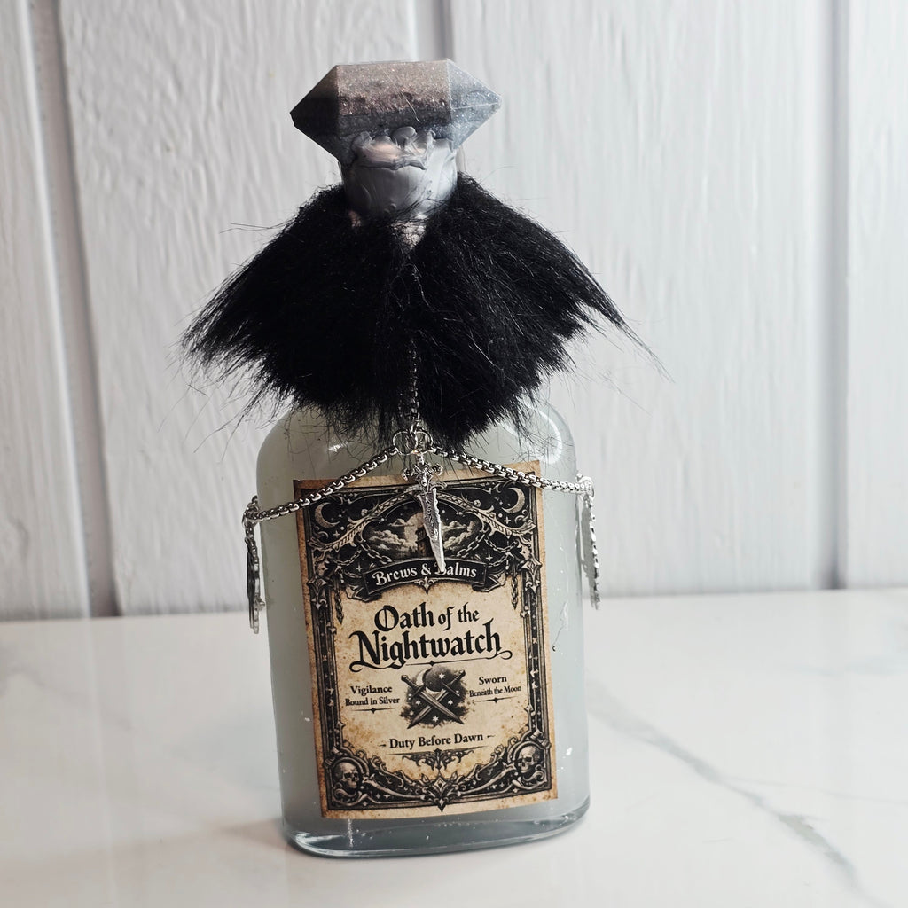 Oath of the Nightwatch Decorative Potion Bottle Prop White to Silver