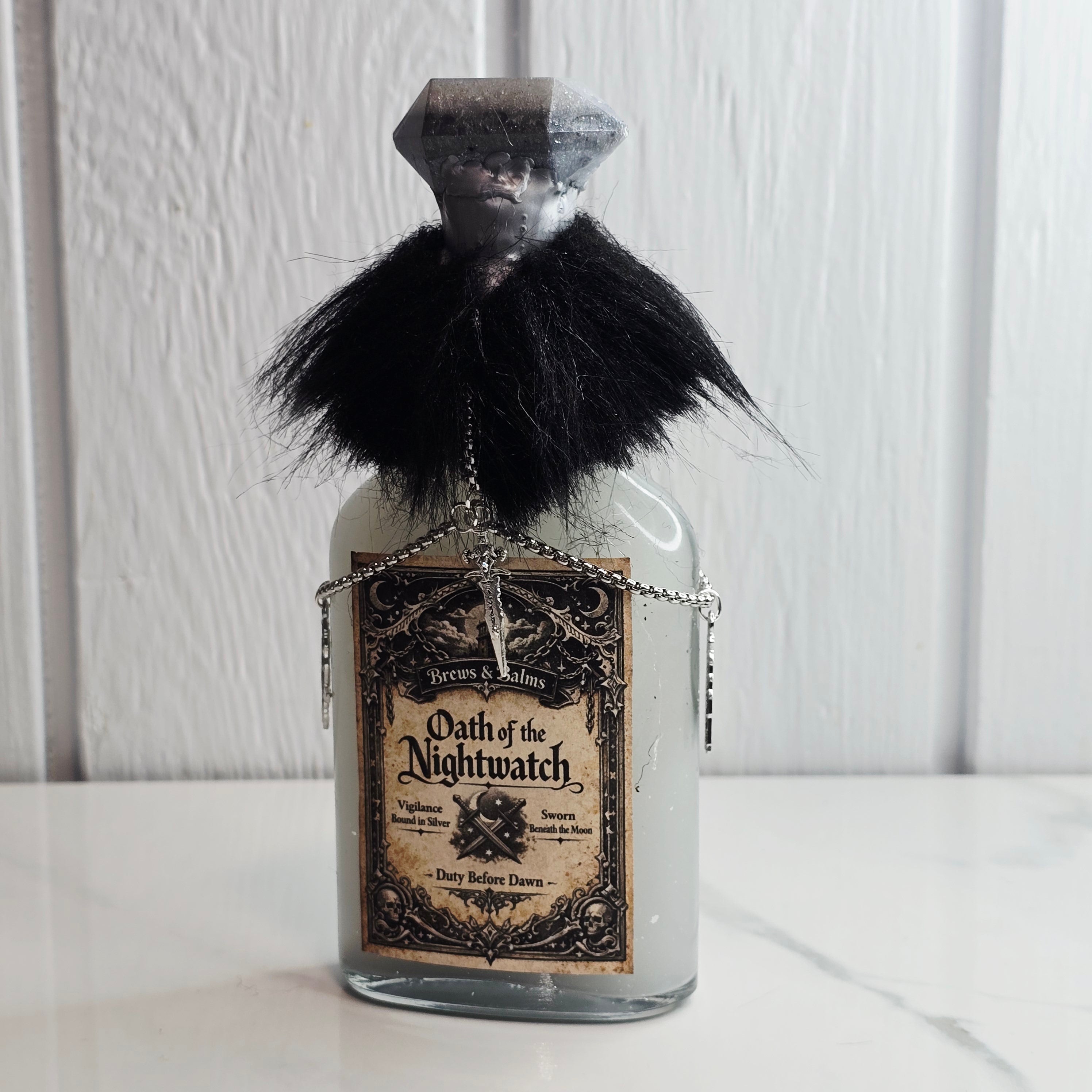 Oath of the Nightwatch Decorative Potion Bottle Prop White to Silver