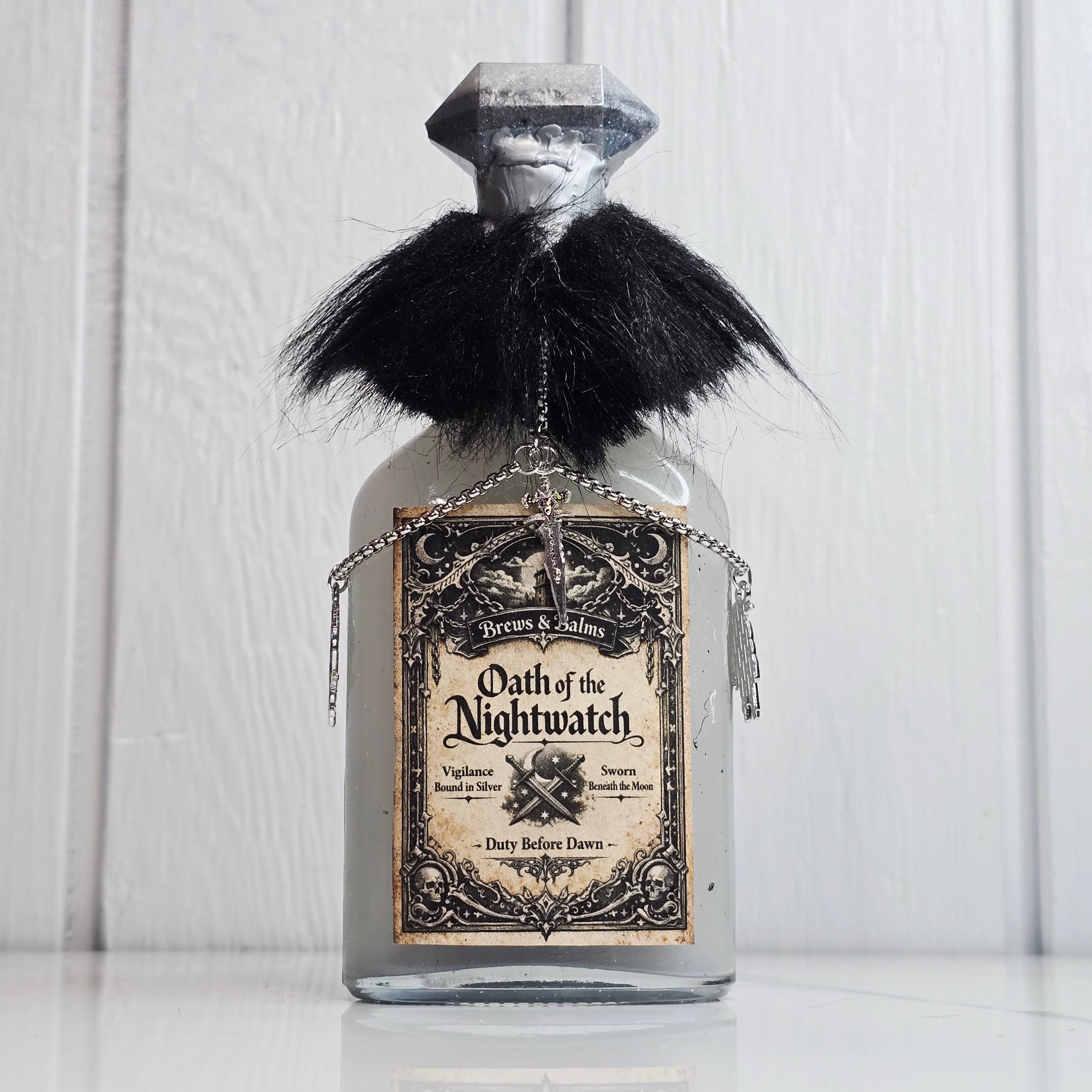 Oath of the Nightwatch Decorative Potion Bottle Prop White to Silver