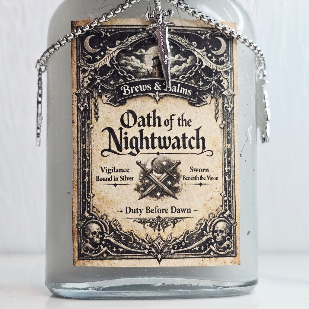 Oath of the Nightwatch Decorative Potion Bottle Prop White to Silver