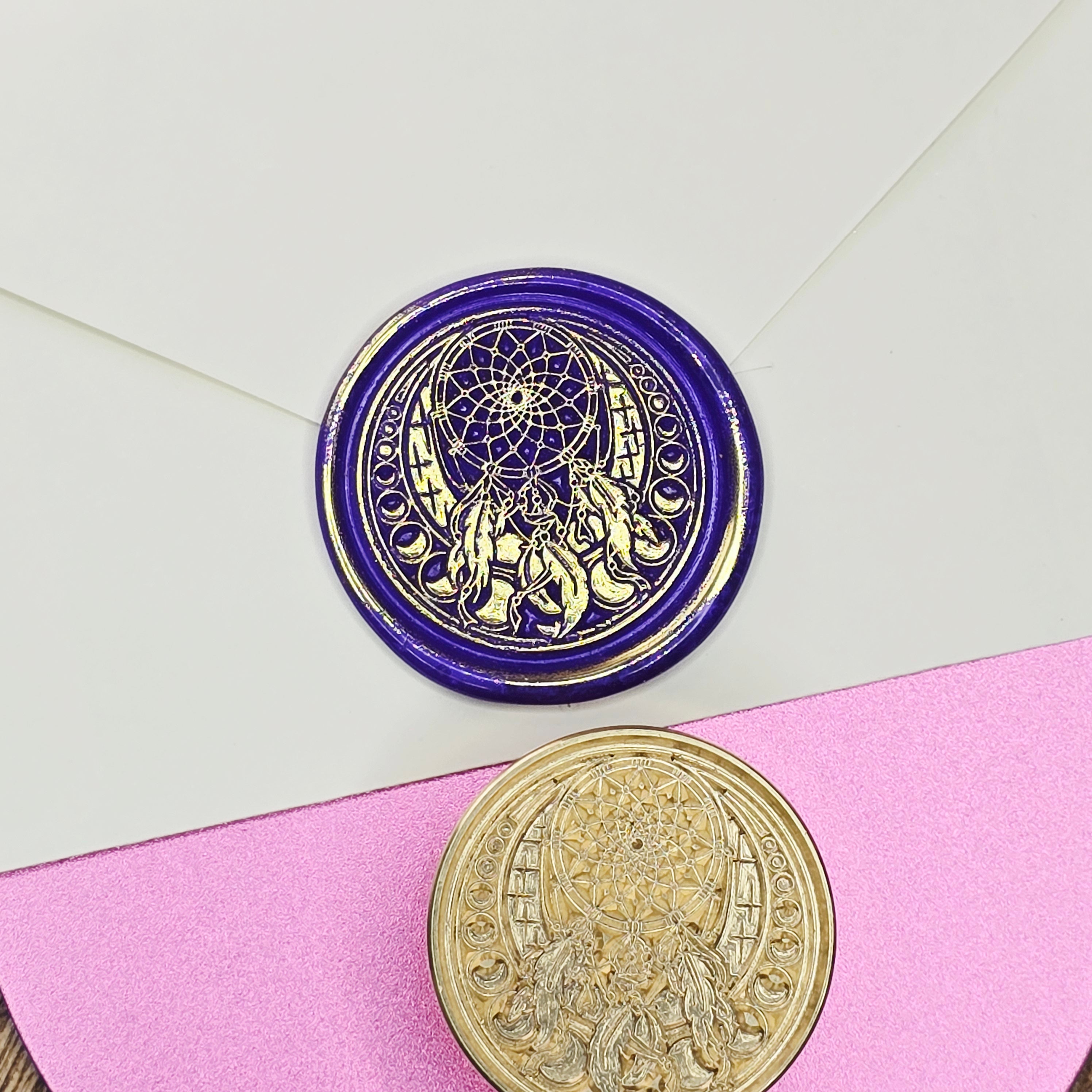 Wax Seal Stamp – Dream Catcher - Brass - For Sealing Envelopes and Gifts