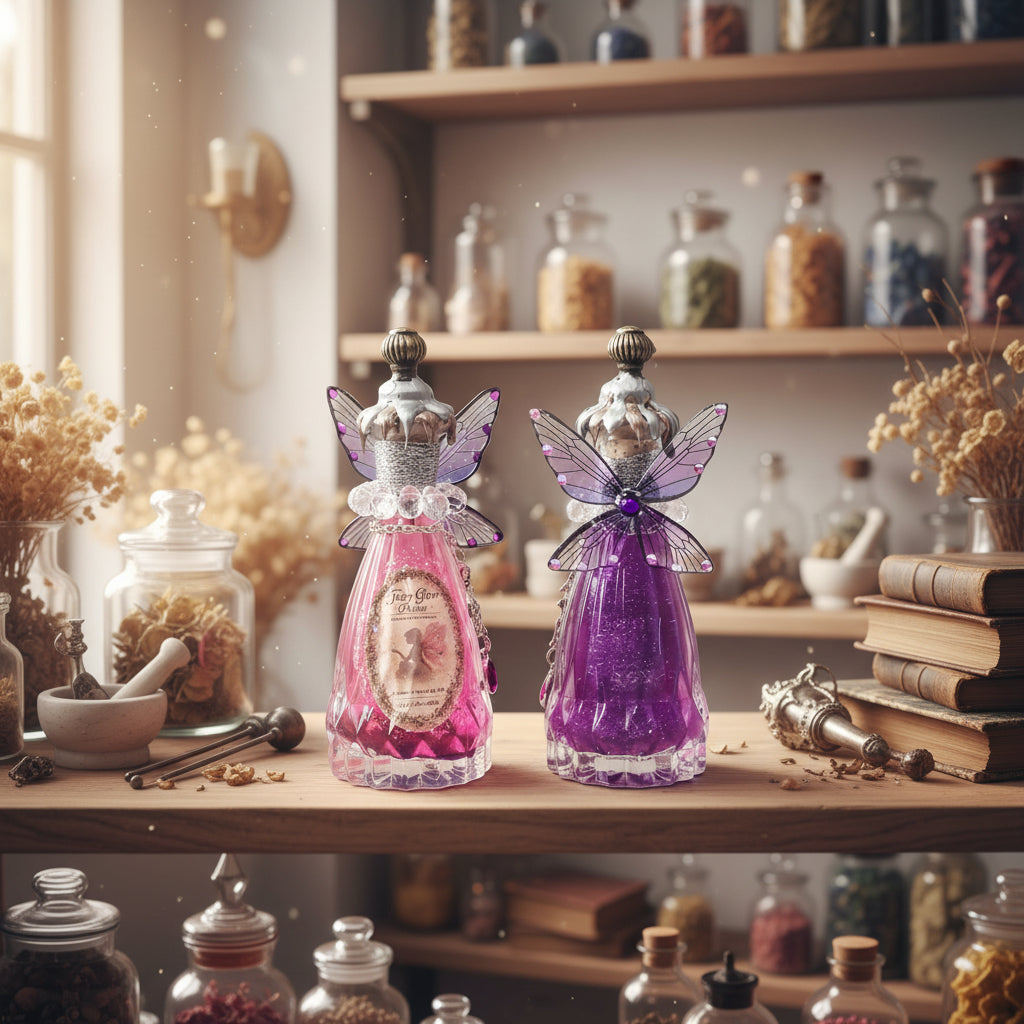 Fairy Glow Decorative Potion Bottle Prop Color Changing Pink to Purple