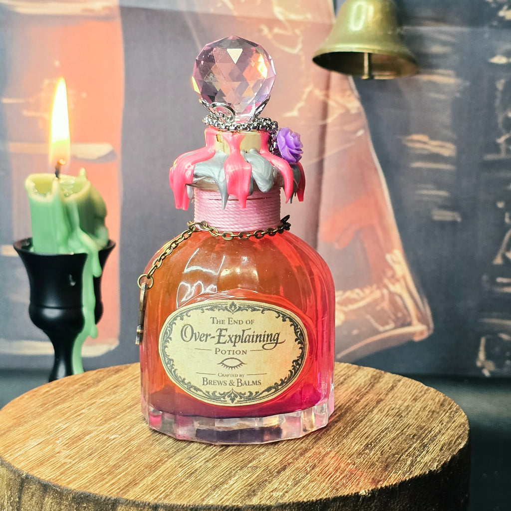 The End of Over-Explaining – Color-Changing Decorative Potion Glass Bottle - Pink to Purple