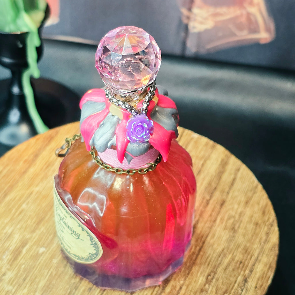 The End of Over-Explaining – Color-Changing Decorative Potion Glass Bottle - Pink to Purple