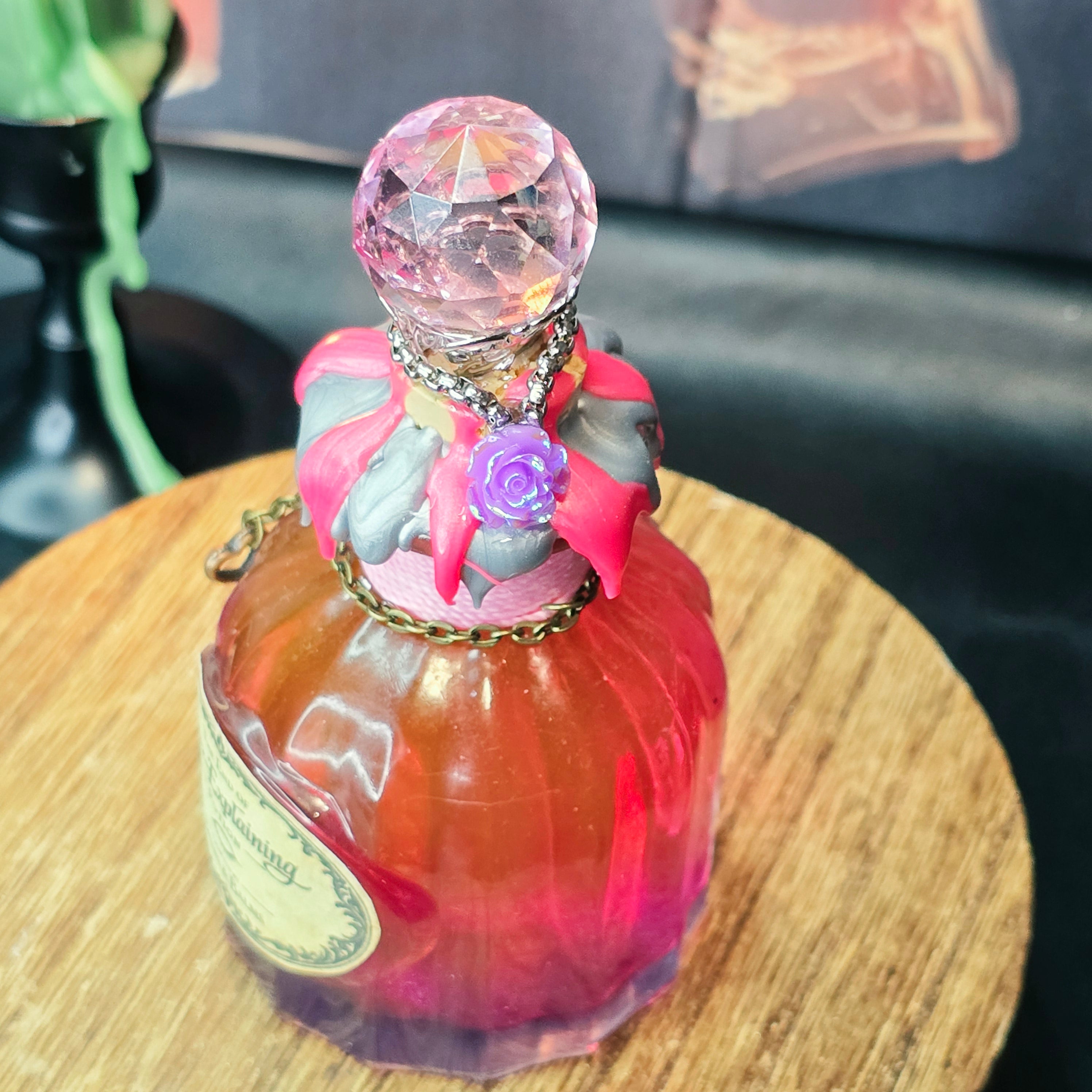 The End of Over-Explaining – Color-Changing Decorative Potion Glass Bottle - Pink to Purple