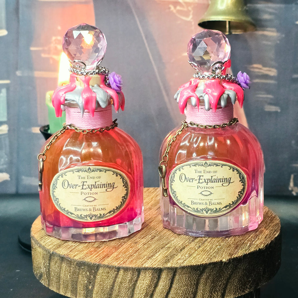 The End of Over-Explaining – Color-Changing Decorative Potion Glass Bottle - Pink to Purple