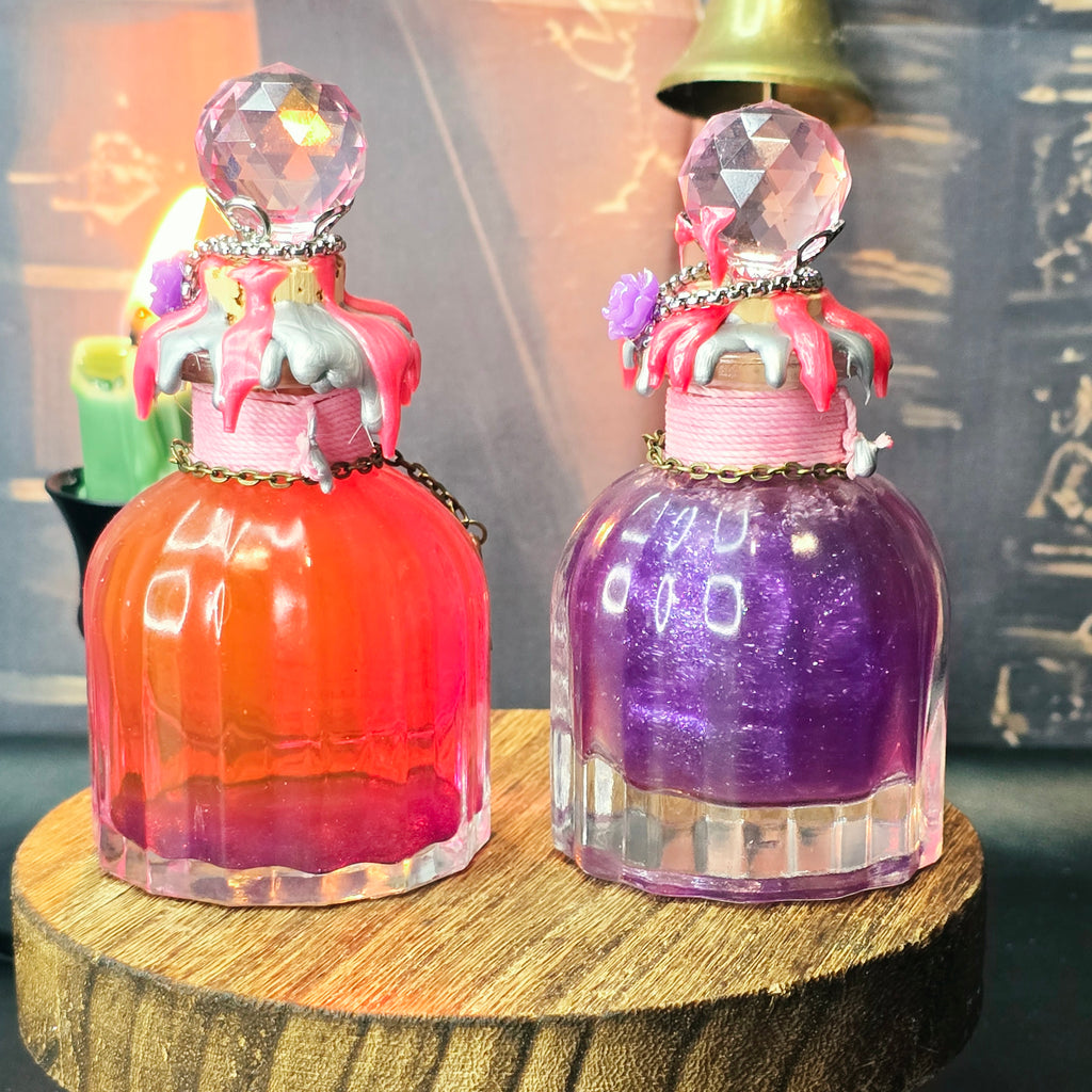 The End of Over-Explaining – Color-Changing Decorative Potion Glass Bottle - Pink to Purple