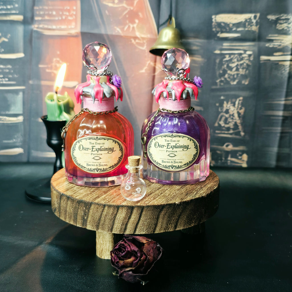The End of Over-Explaining – Color-Changing Decorative Potion Glass Bottle - Pink to Purple