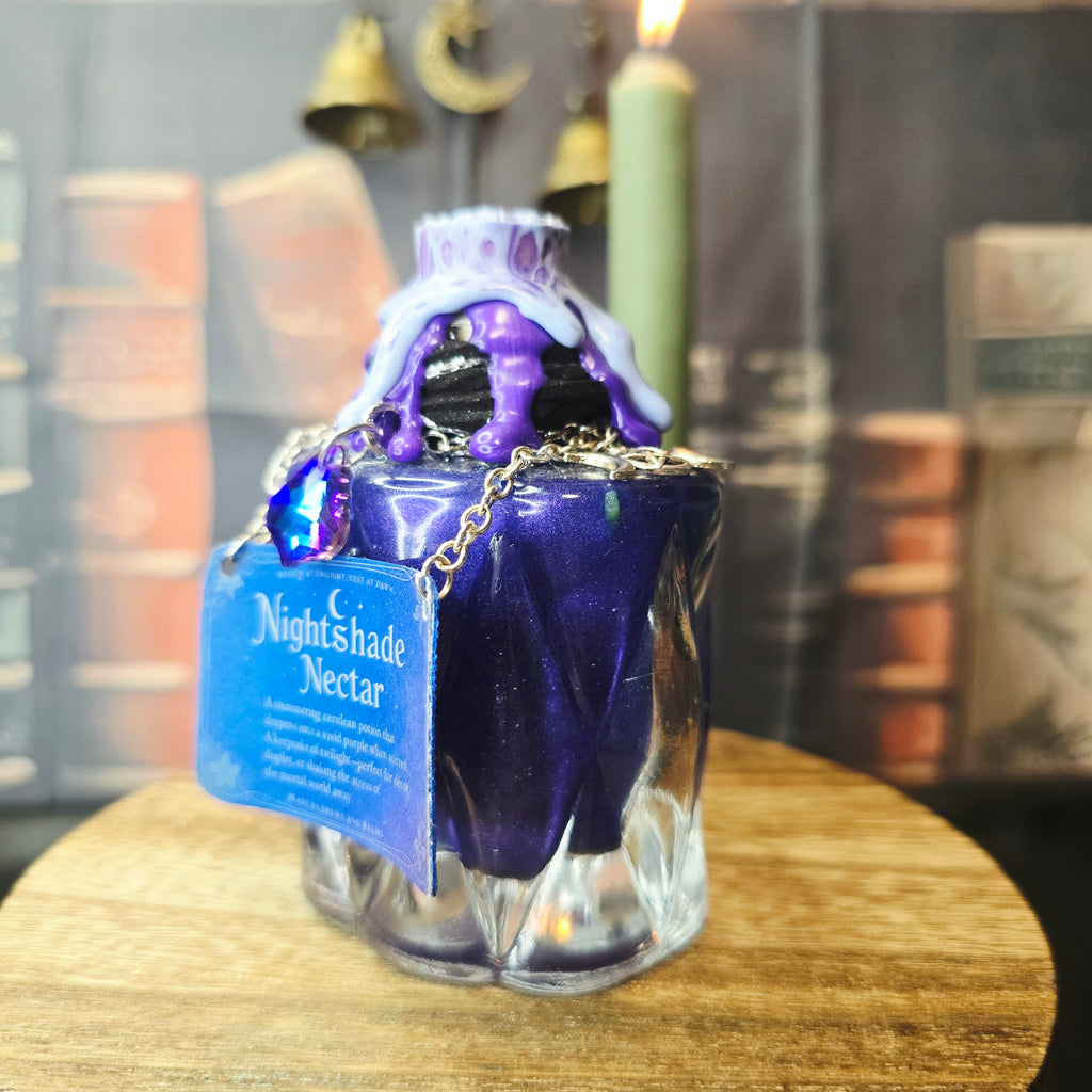 Handmade Nightshade Nectar Color Changing Decorative Bottle Potion Prop
