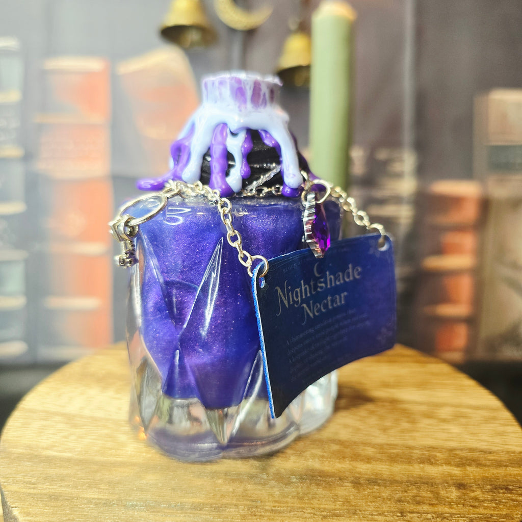 Handmade Nightshade Nectar Color Changing Decorative Bottle Potion Prop