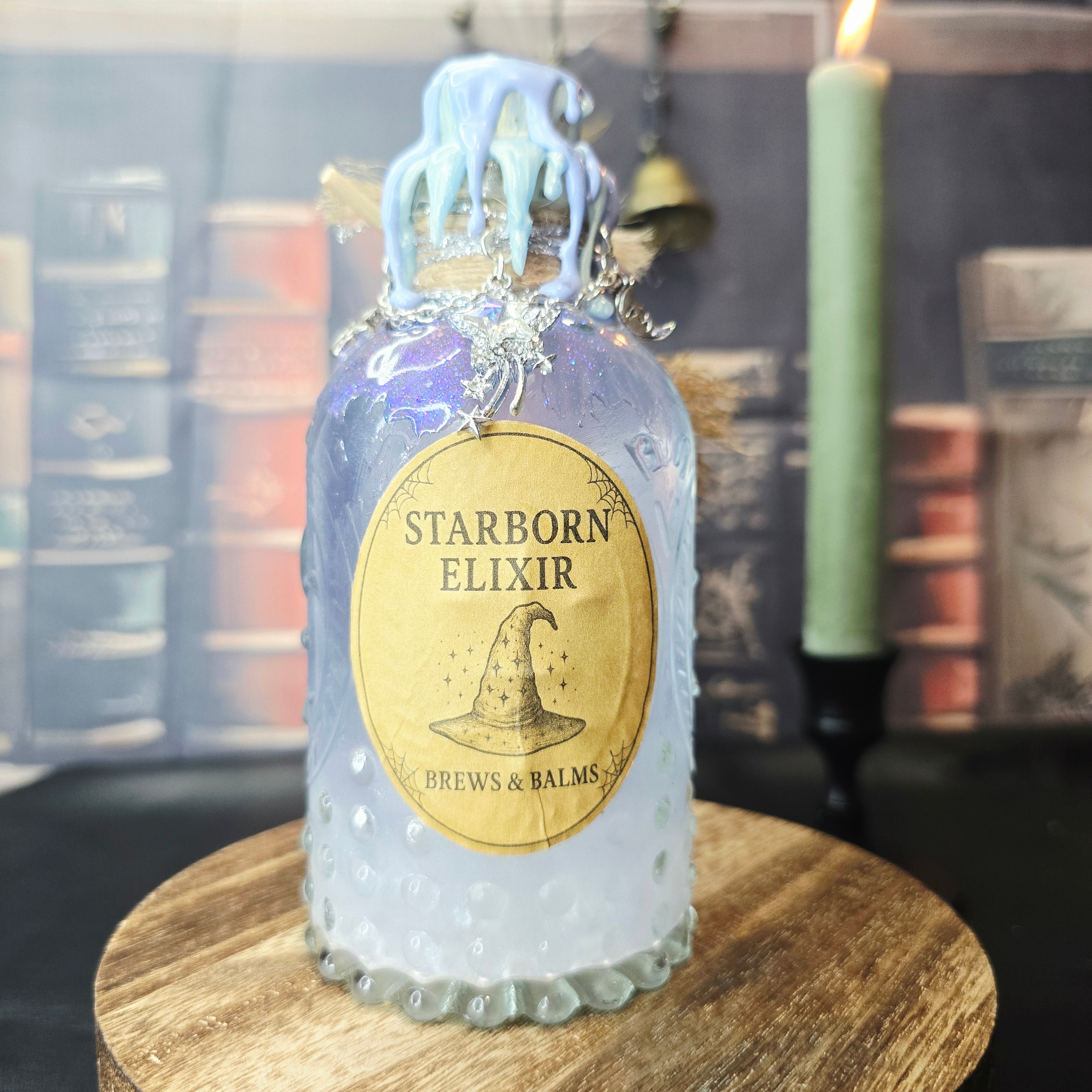 Handmade Starborn Elixir A Celestial Decorative Potion Bottle Prop