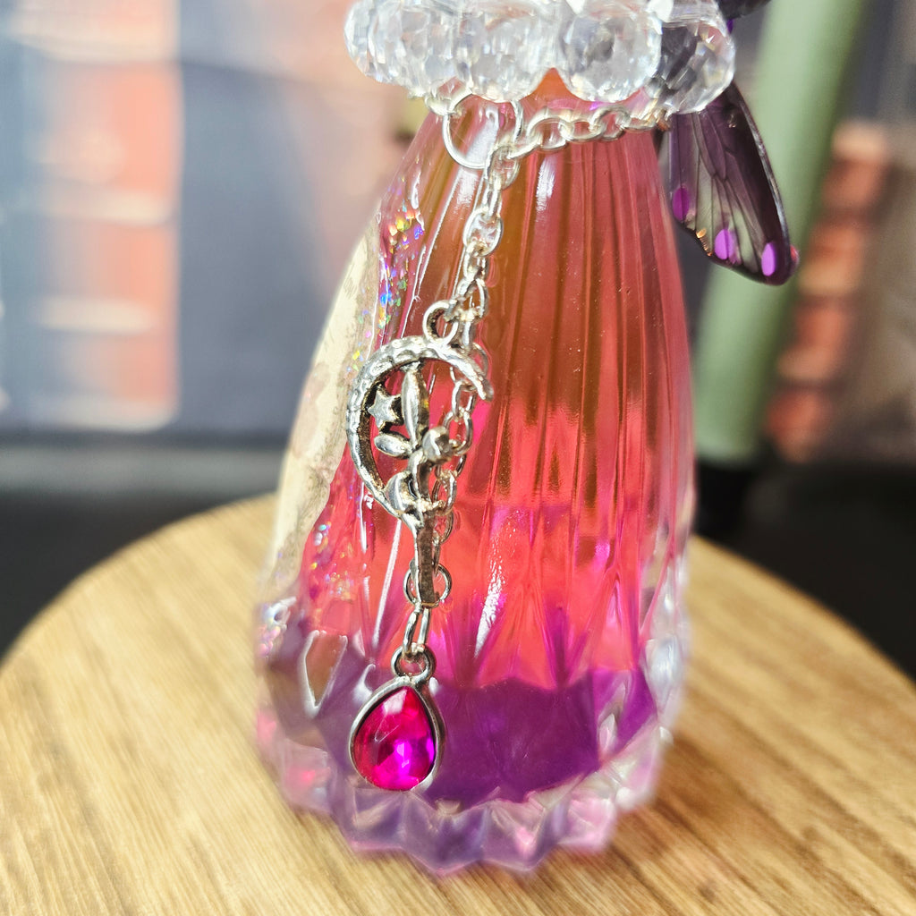 Handmade Fairy Glow Decorative Potion Bottle Prop Color Changing Pink to Purple