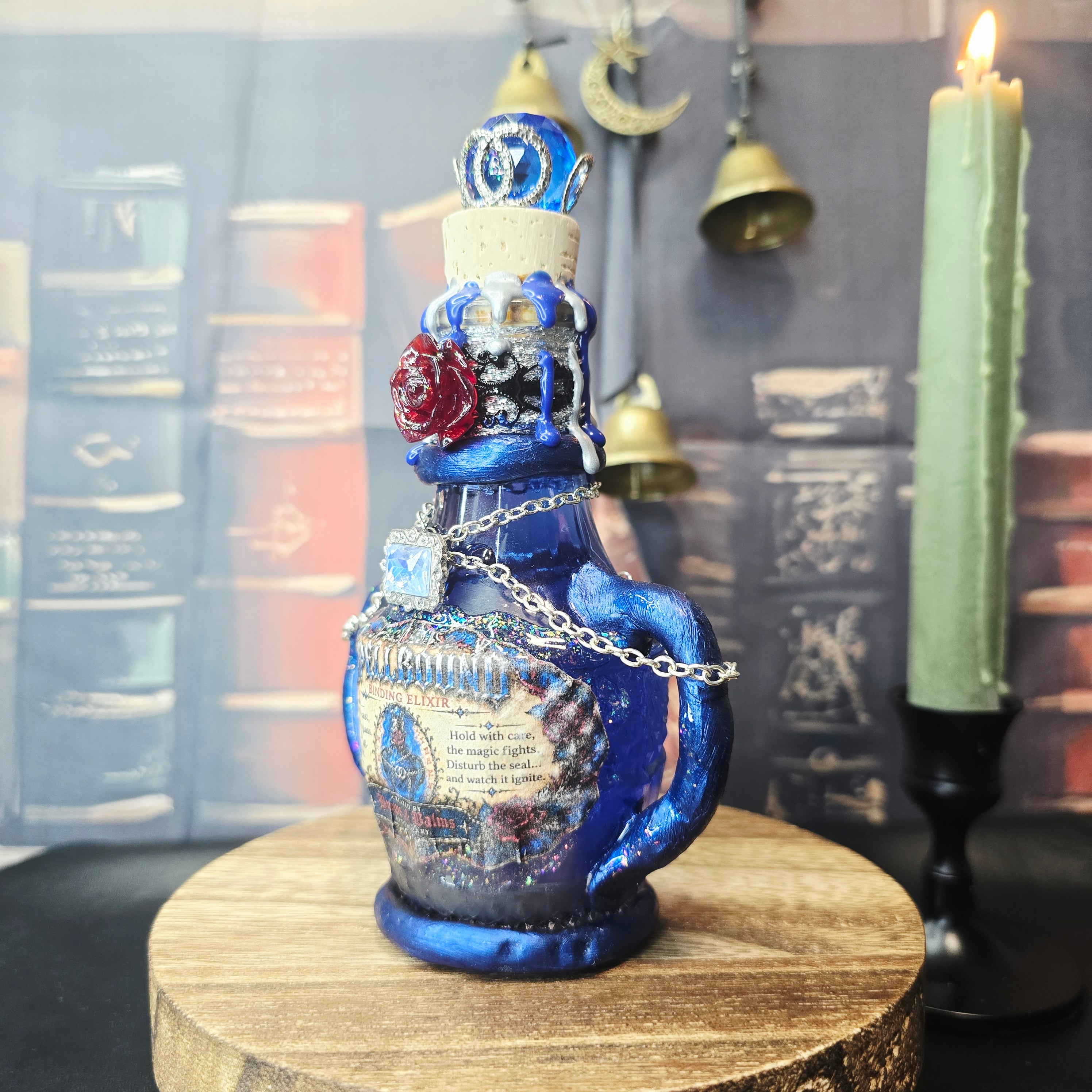 Handmade Spellbound – Binding Elixir | Color Changing Decorative Potion Prop | Fantasy Decor