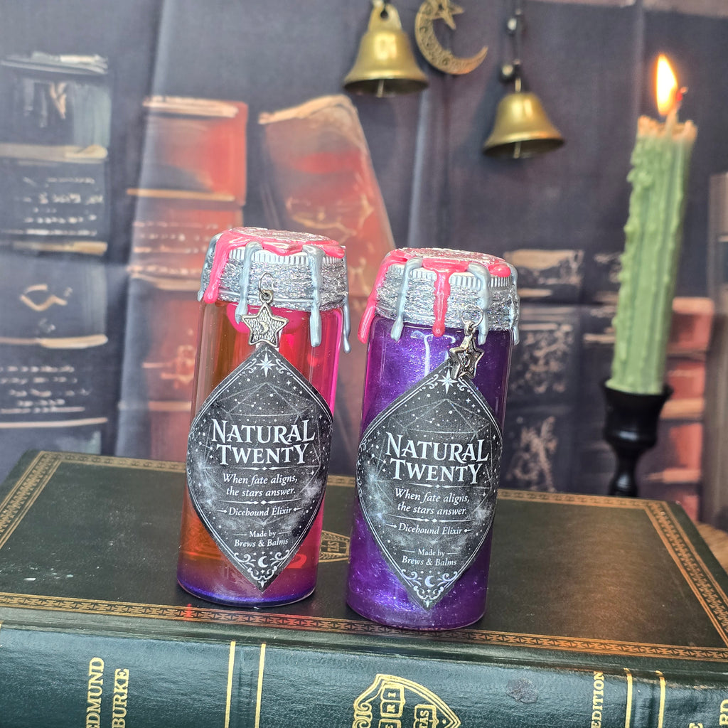 Handmade Natural 20 Dice D20 Potion Prop A Color Changing decorative bottle prop