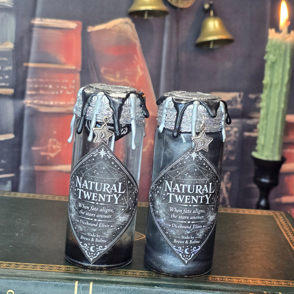 Handmade Natural 20 Dice D20 Potion Prop A Color Changing decorative bottle prop