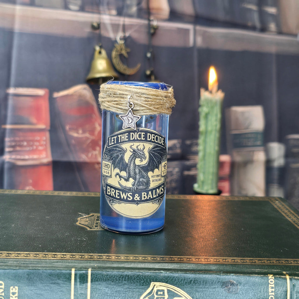 Handmade Dice D20 Let the Dice Decide Potion Props A Color Changing decorative bottle prop