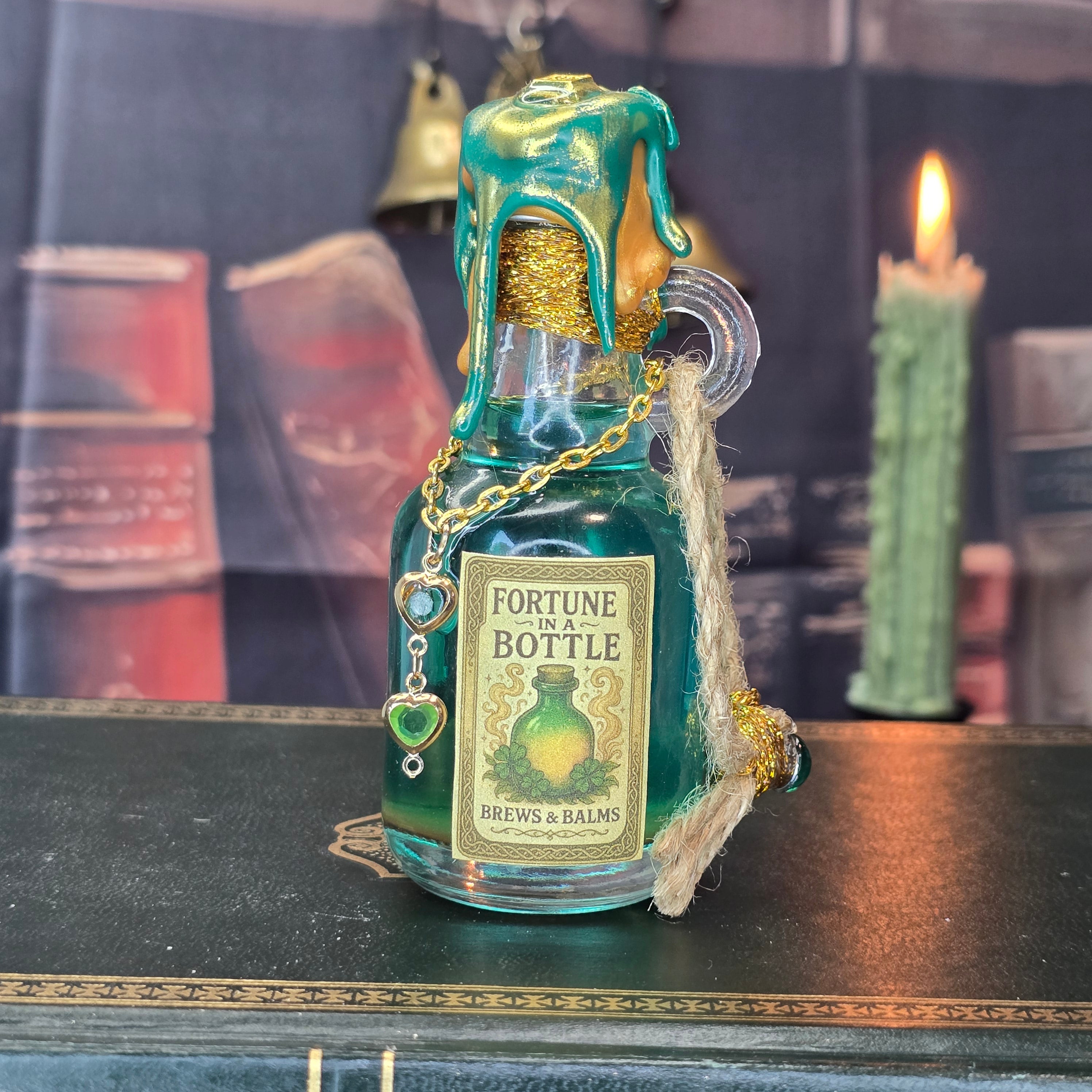 Handmade Fortune In A Bottle Potion Prop A Color Changing decorative bottle
