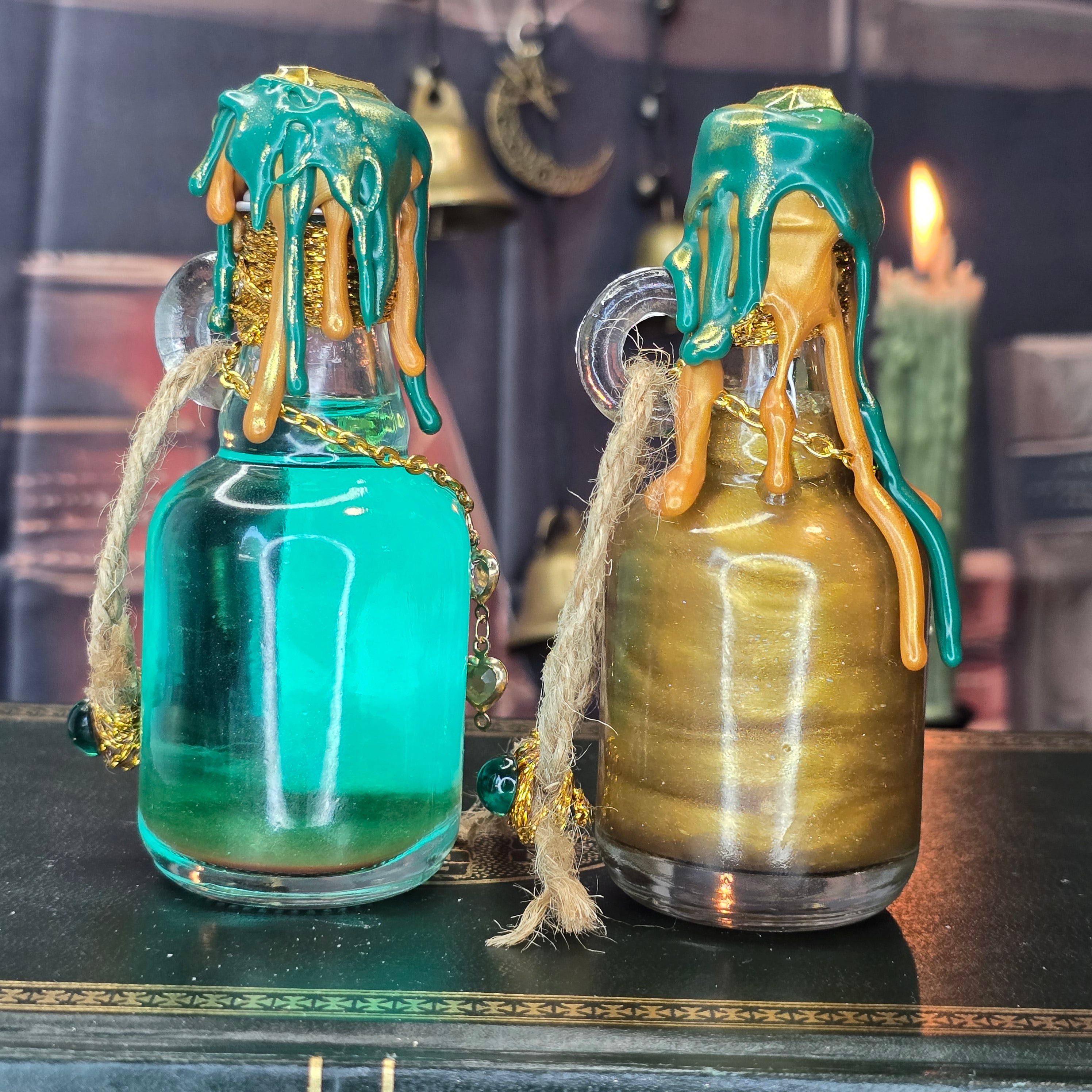 Handmade Fortune In A Bottle Potion Prop A Color Changing decorative bottle