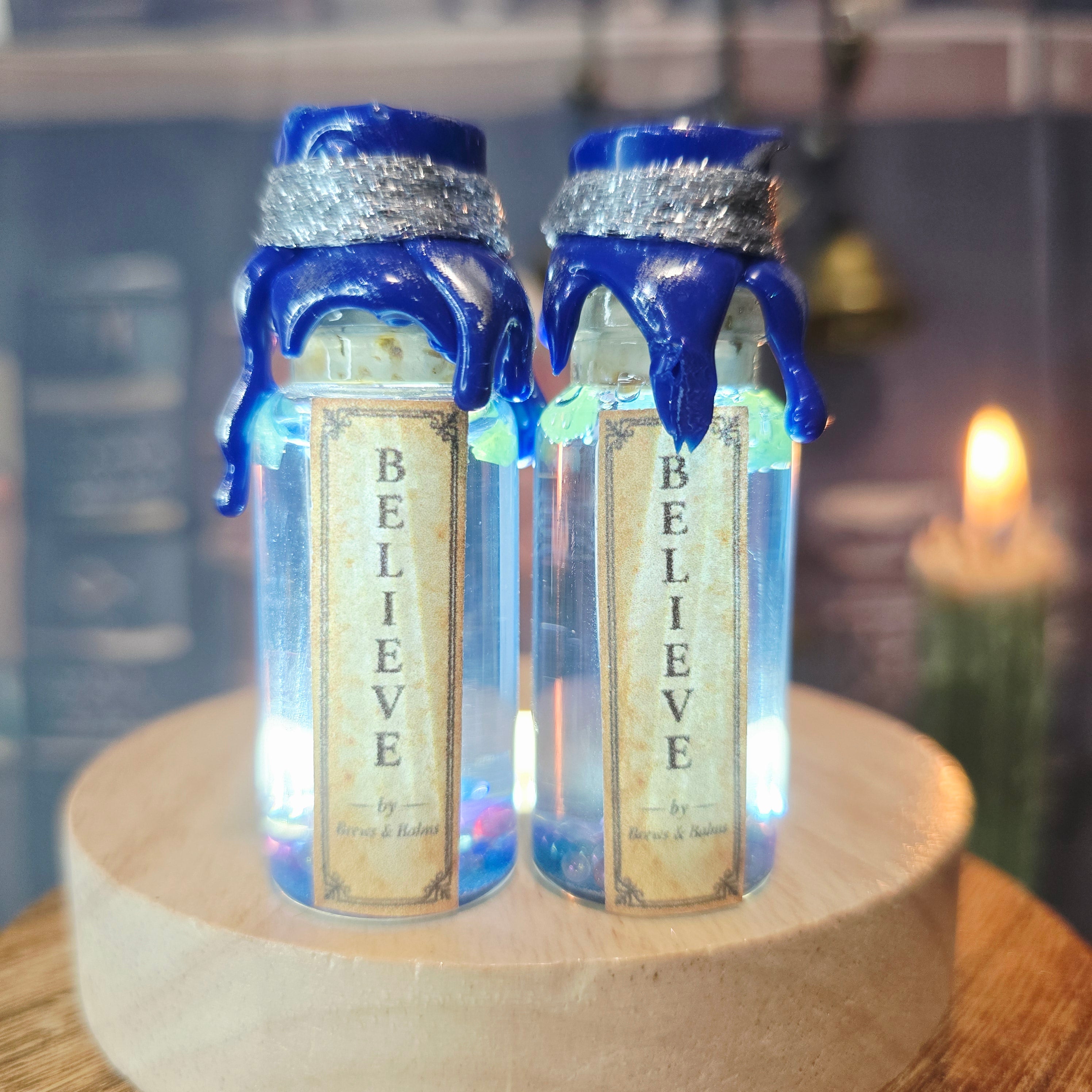 Handmade Mini affirmation decorative potion bottles - Believe - Love - Magic - Halo - Thrive - Stargazer - Shimmer