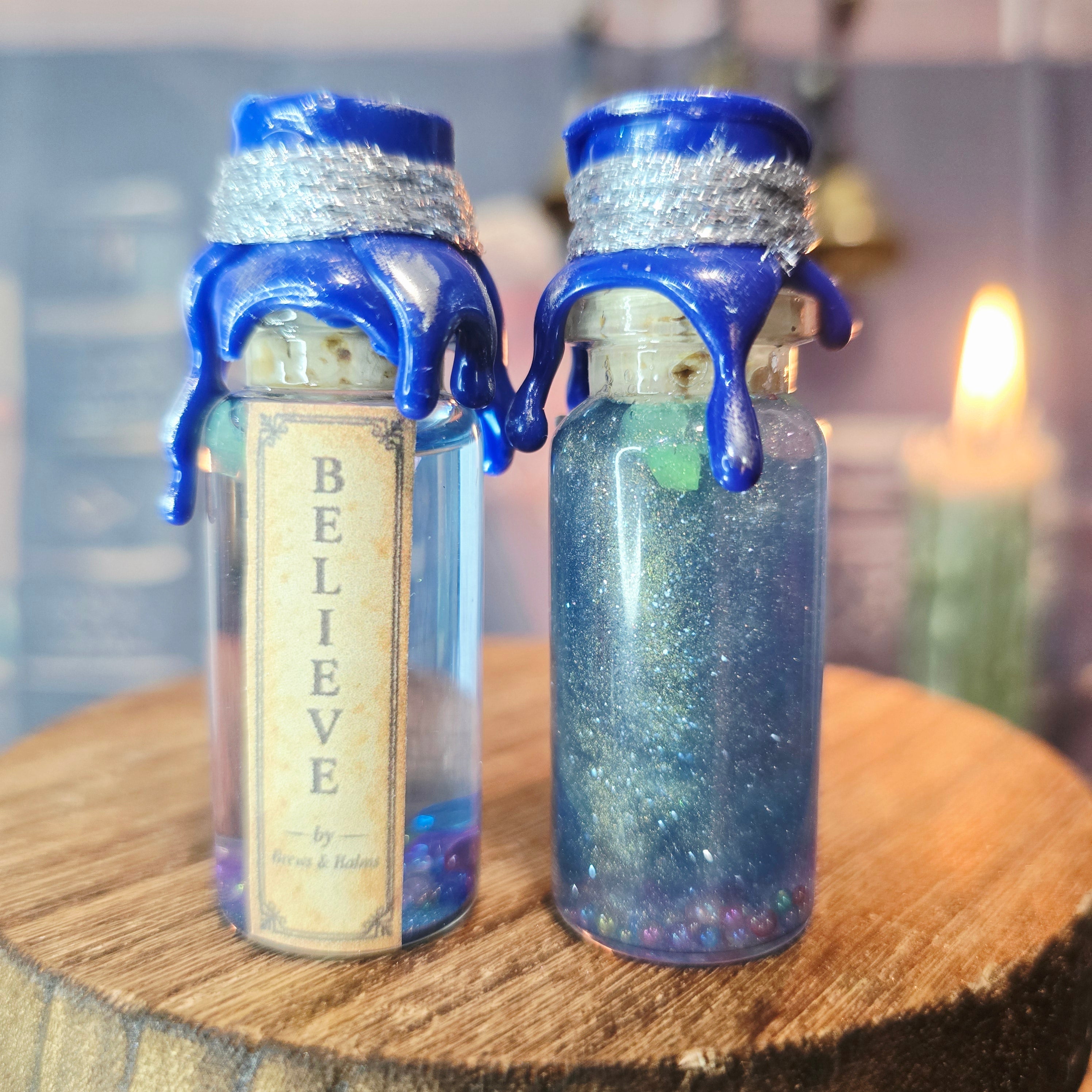 Handmade Mini affirmation decorative potion bottles - Believe - Love - Magic - Halo - Thrive - Stargazer - Shimmer