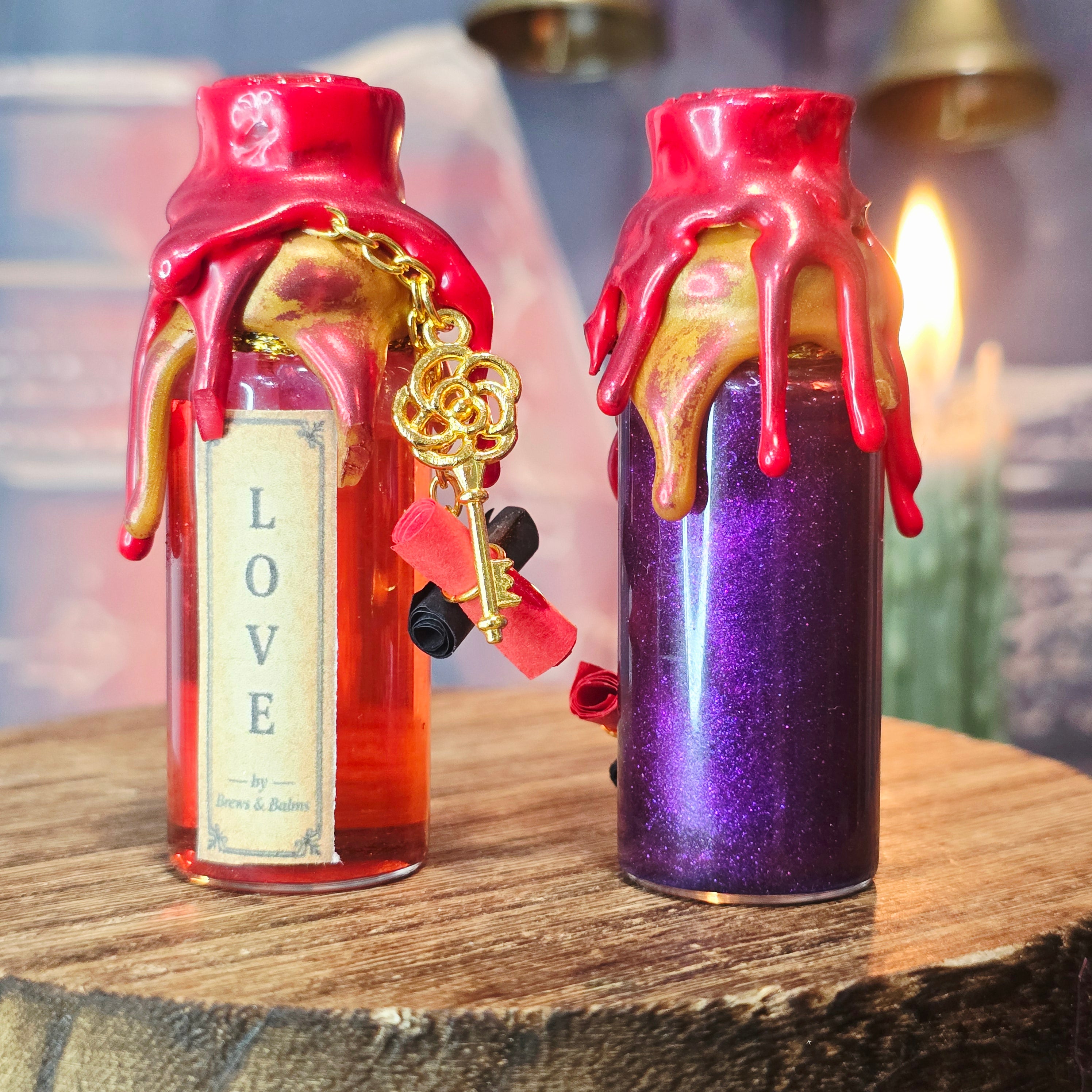 Handmade Mini affirmation decorative potion bottles - Believe - Love - Magic - Halo - Thrive - Stargazer - Shimmer