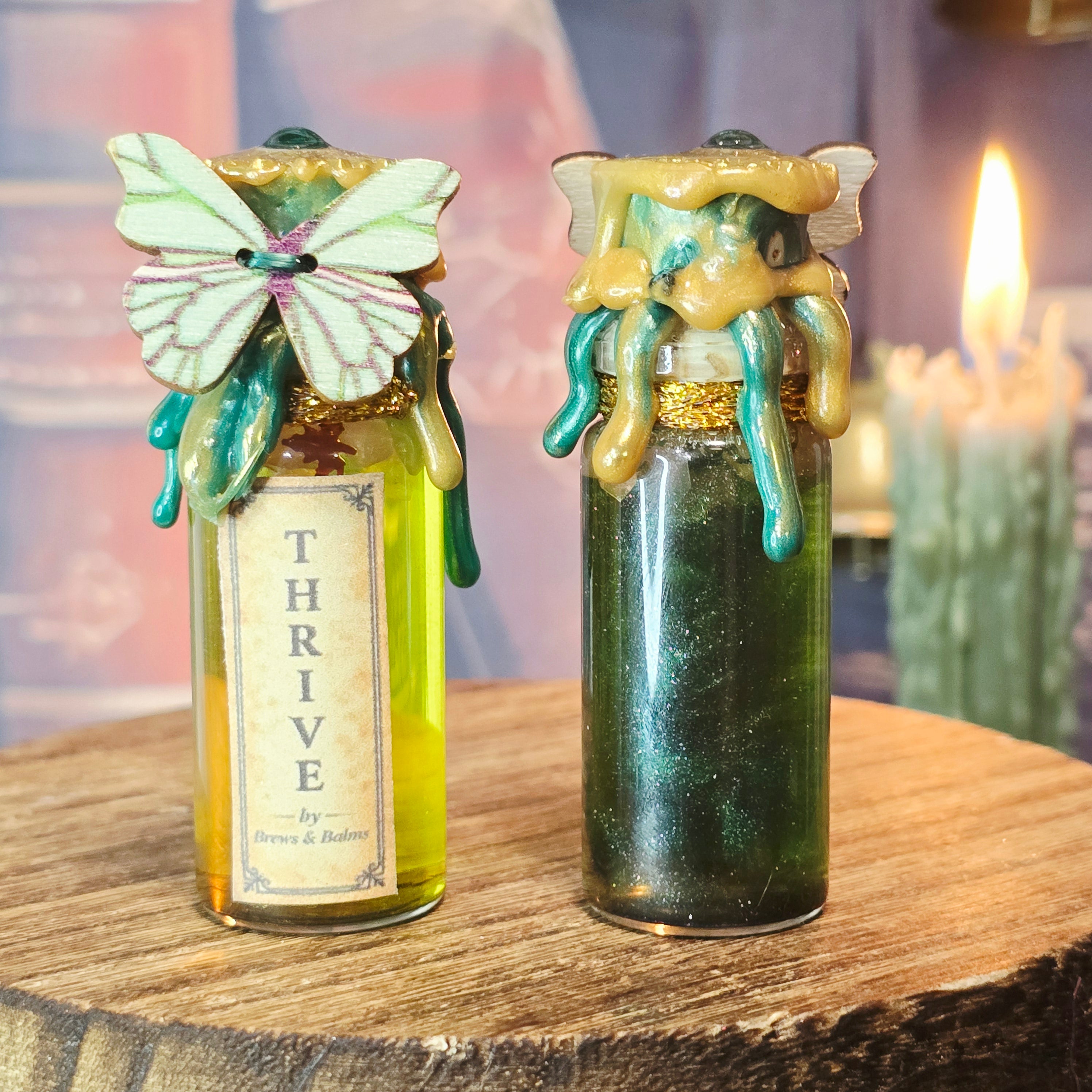Handmade Mini affirmation decorative potion bottles - Believe - Love - Magic - Halo - Thrive - Stargazer - Shimmer