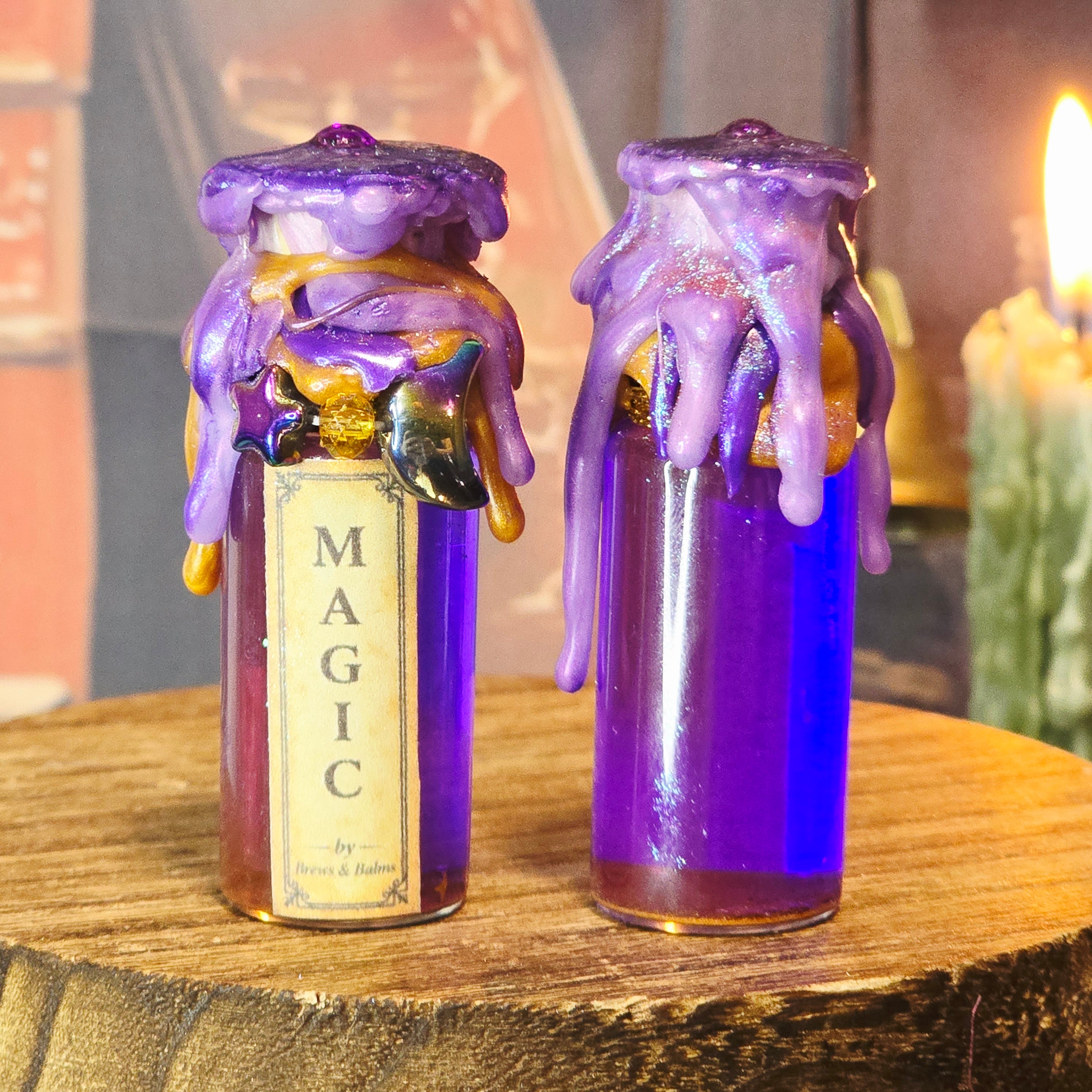 Handmade Mini affirmation decorative potion bottles - Believe - Love - Magic - Halo - Thrive - Stargazer - Shimmer