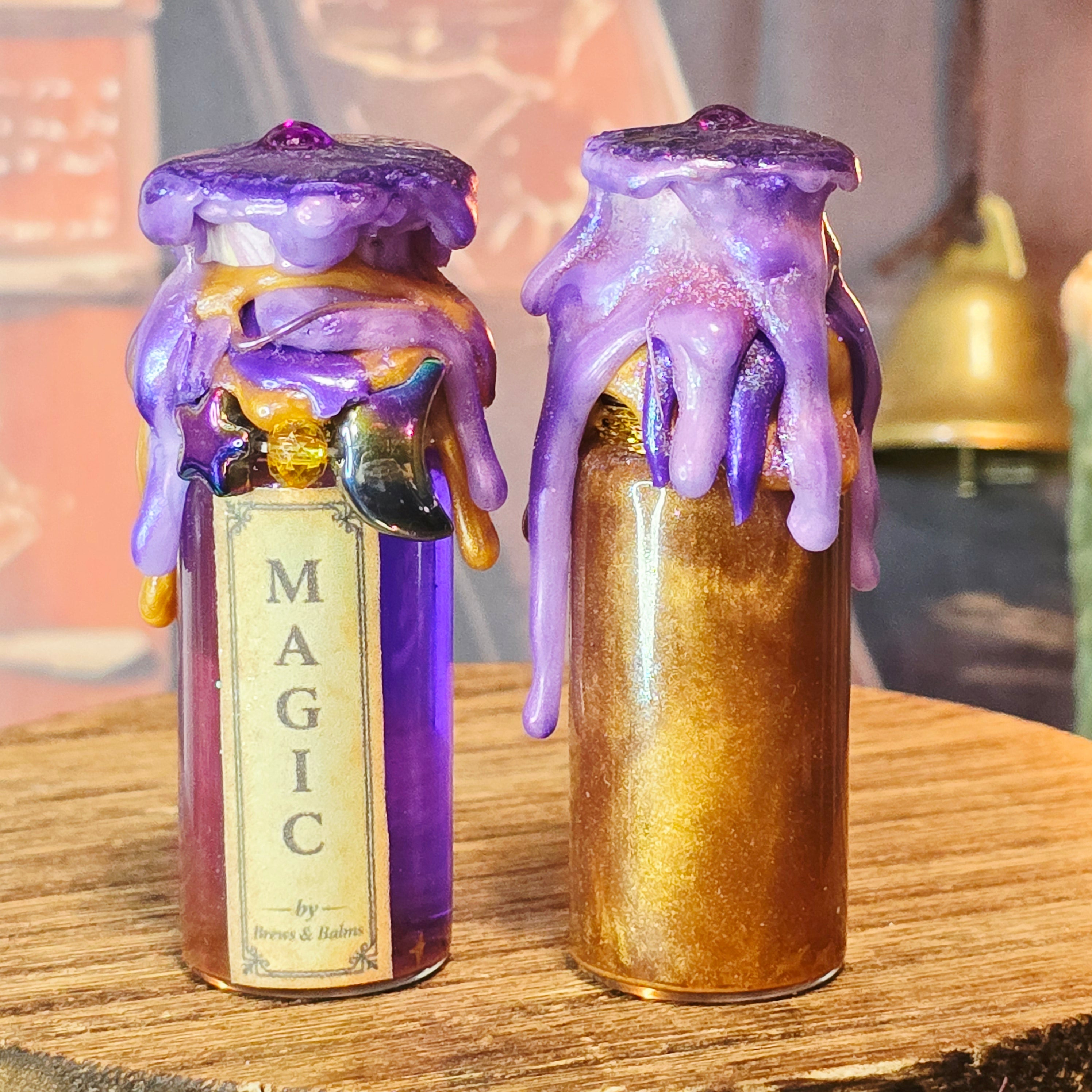 Handmade Mini affirmation decorative potion bottles - Believe - Love - Magic - Halo - Thrive - Stargazer - Shimmer