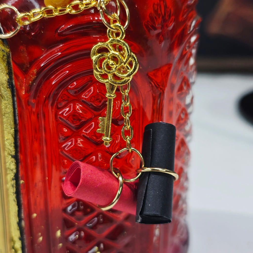 Handmade LOVE Affirmation Color-Changing Potion Bottle Prop Decorative Potion | Red to Purple
