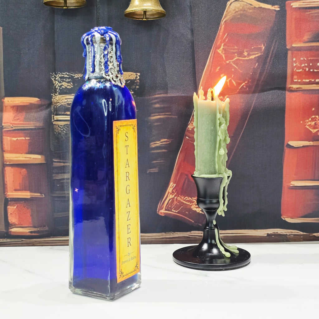 Handmade STARGAZER Color-Changing Potion Bottle Prop Blue to Midnight