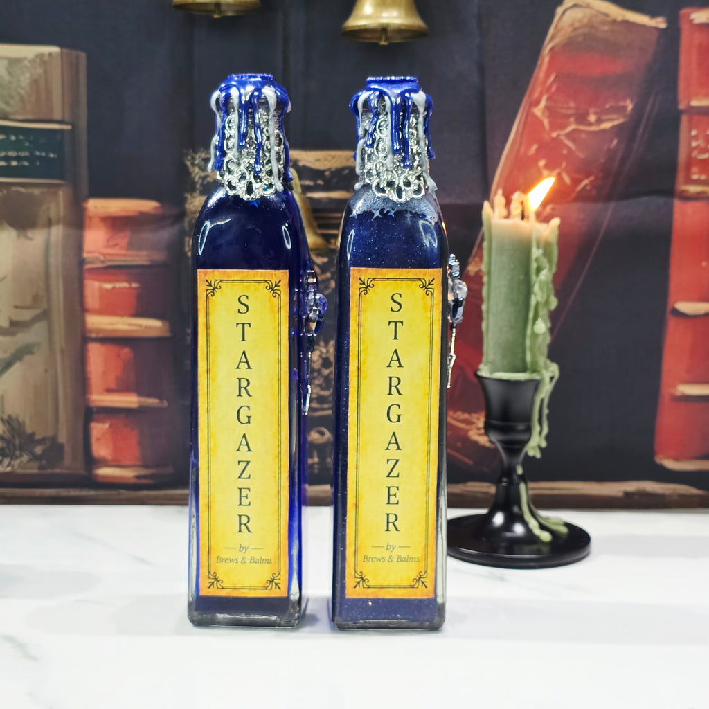 Handmade STARGAZER Color-Changing Potion Bottle Prop Blue to Midnight