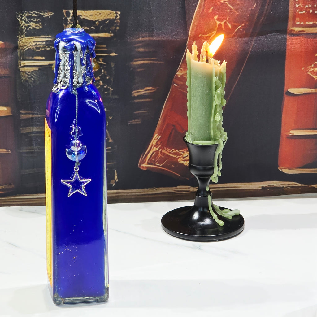 Handmade STARGAZER Color-Changing Potion Bottle Prop Blue to Midnight