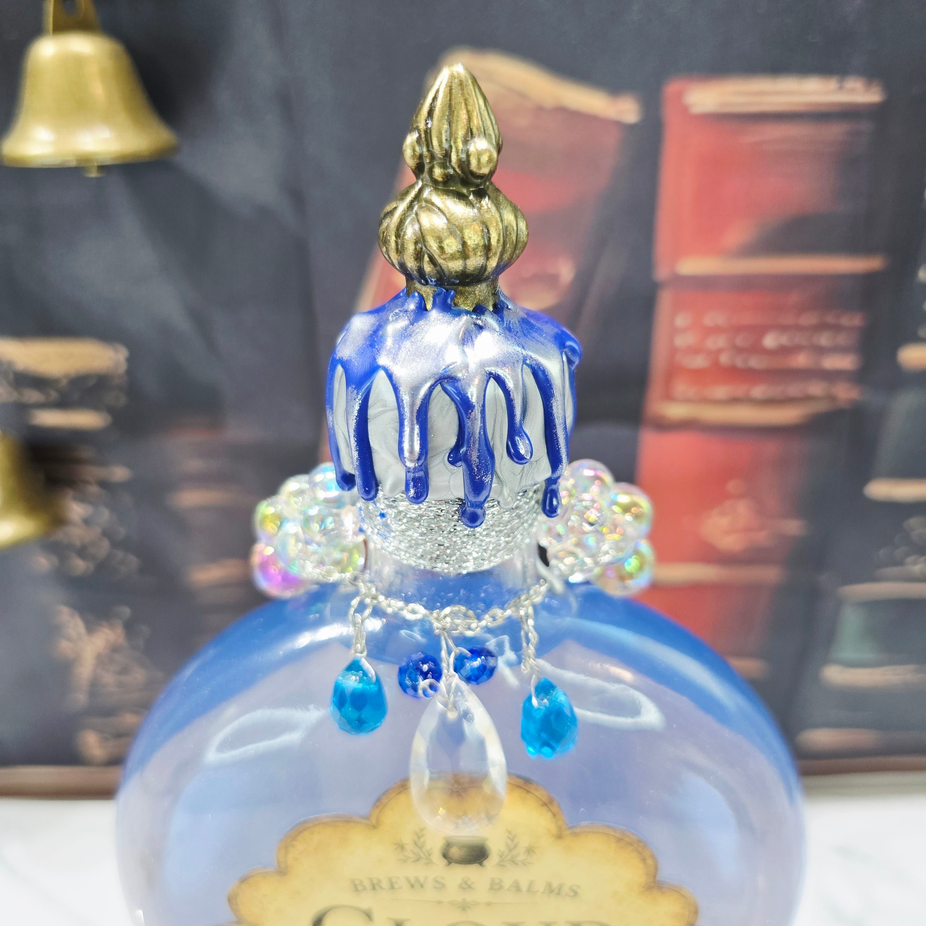 Handmade CLOUD ESSENCE Color-Changing Potion Bottle Prop Decorative Potion Clear Blue to Shimmering Opal