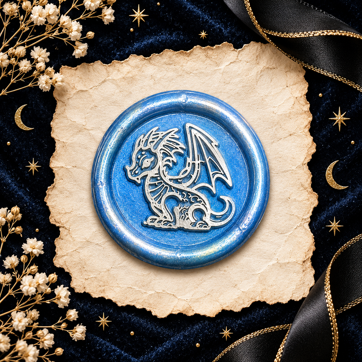 Handmade Dragon Envelope Wax Seals – Peel & Stick • Multiple Colors