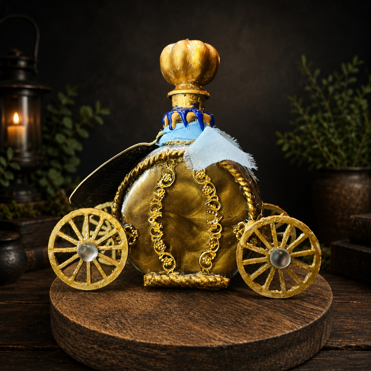 Handmade Enchanted – Midnight Carriage Elixir Decorative Color-Changing Potion Bottle