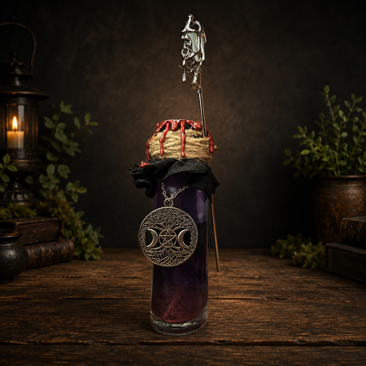 Handmade Veil of the Iris Potion Bottle – Color Changing Fantasy Decor – Blue to Copper Dreamy Gift