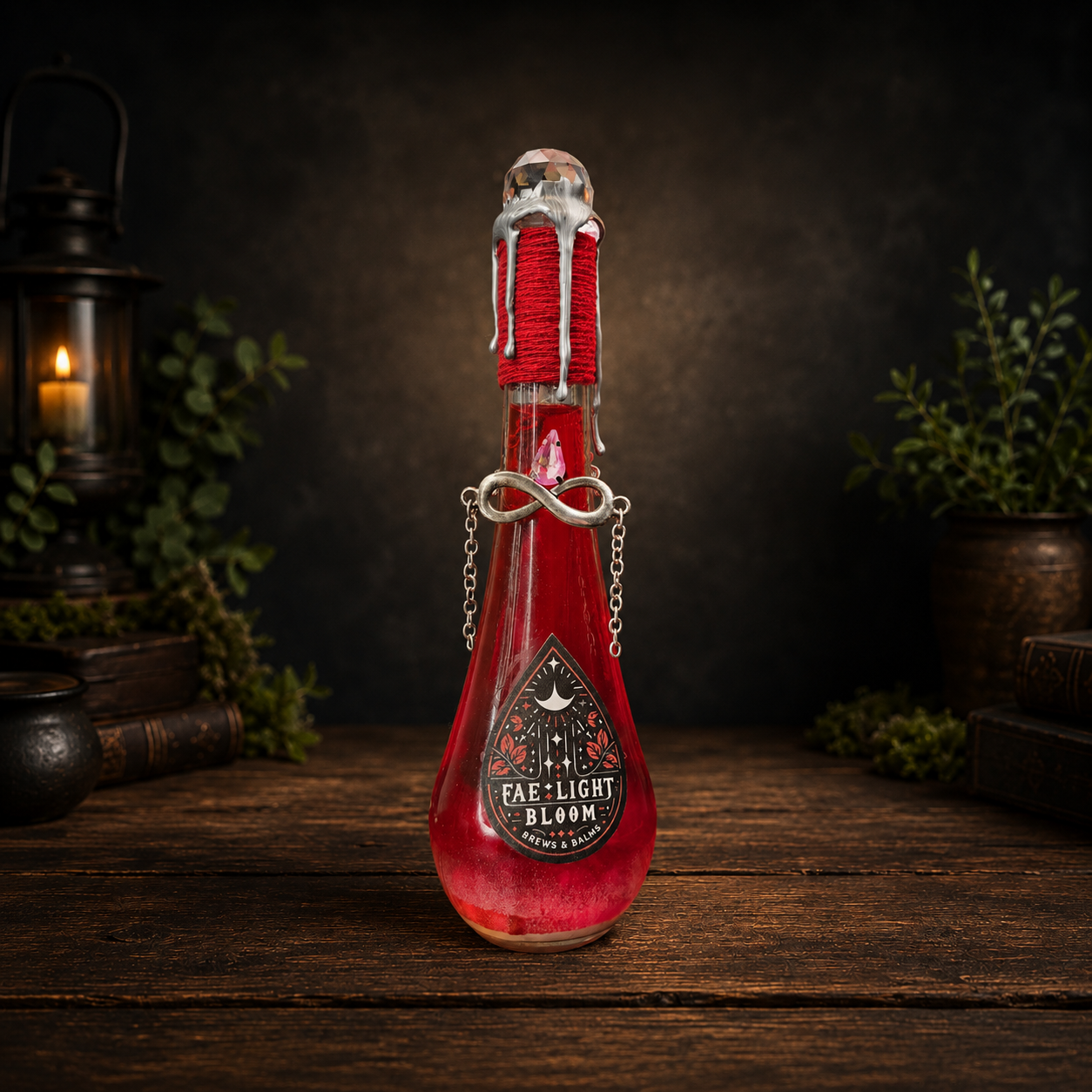 Handmade Fae Light Bloom Color Changing Decorative Potion Bottle Prop