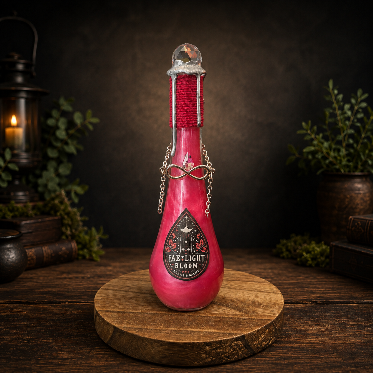 Handmade Fae Light Bloom Color Changing Decorative Potion Bottle Prop