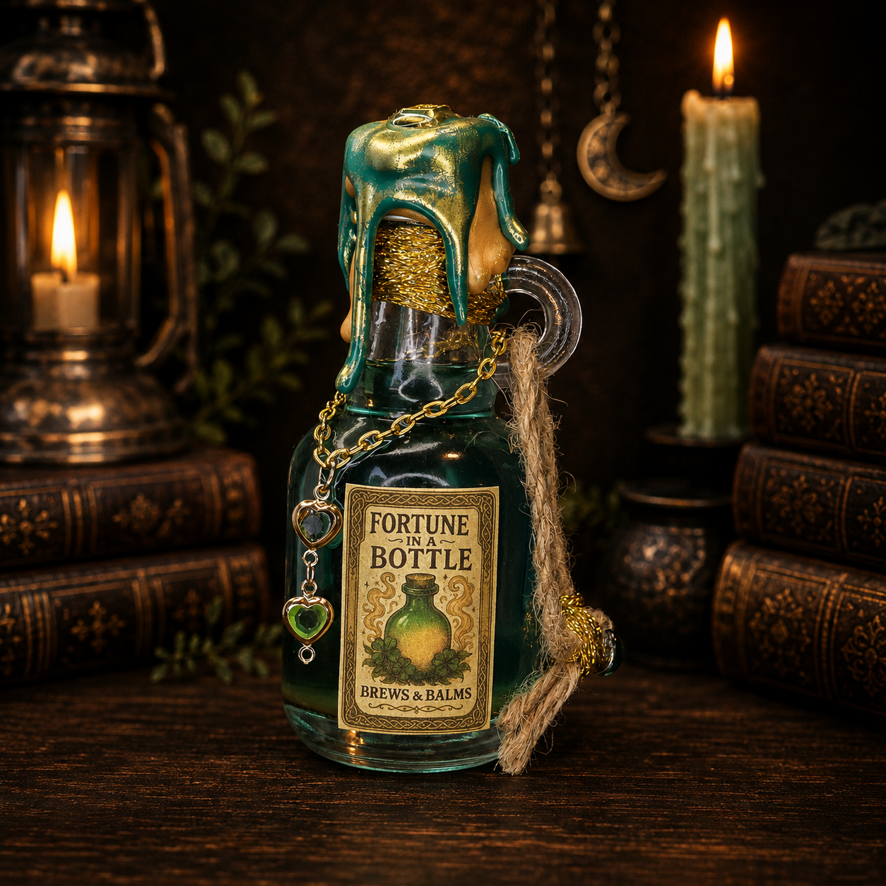 Handmade Fortune In A Bottle Potion Prop A Color Changing decorative bottle