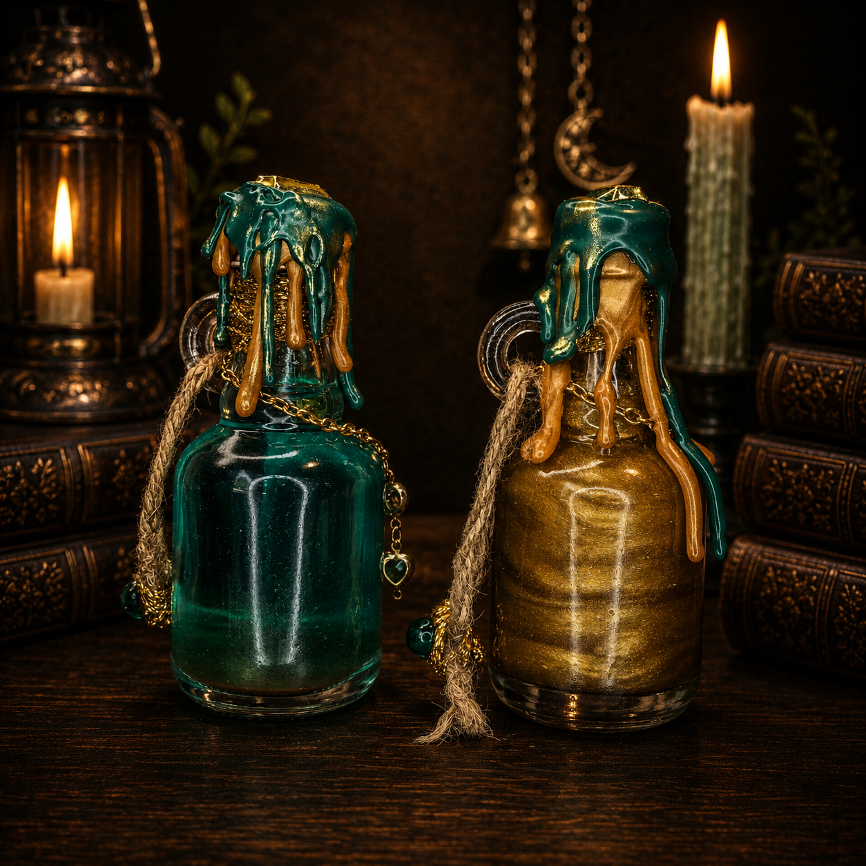Handmade Fortune In A Bottle Potion Prop A Color Changing decorative bottle
