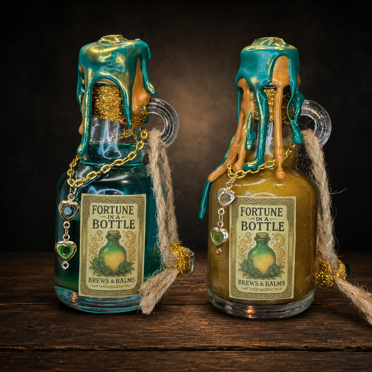 Handmade Fortune In A Bottle Potion Prop A Color Changing decorative bottle