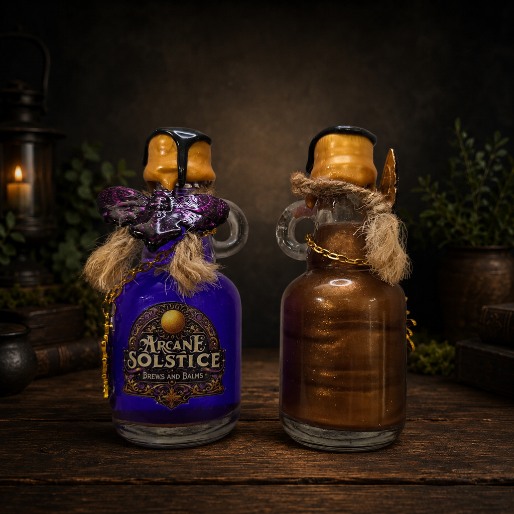 Handmade Arcane Solstice Color Changing Decorative Potion Bottle