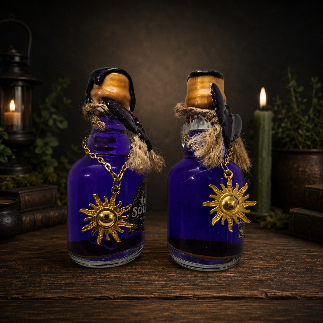 Handmade Arcane Solstice Color Changing Decorative Potion Bottle