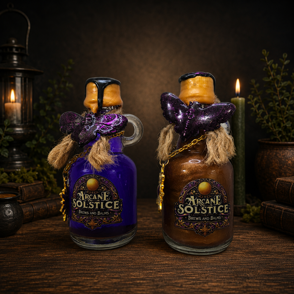 Handmade Arcane Solstice Color Changing Decorative Potion Bottle