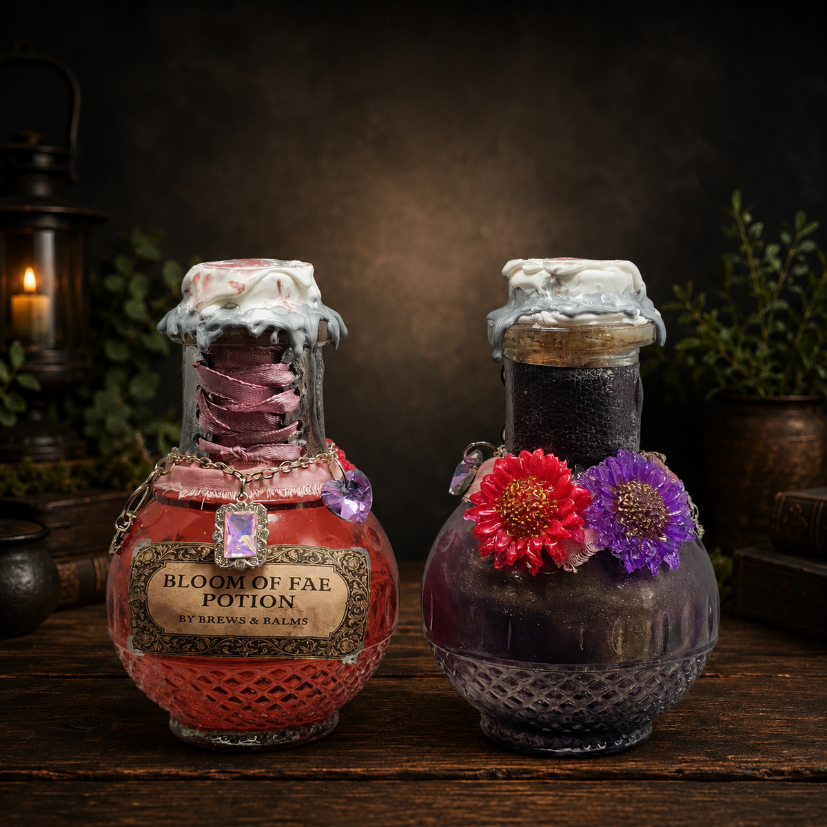 Handmade Bloom of Fae Color-Changing Decorative Potion Prop