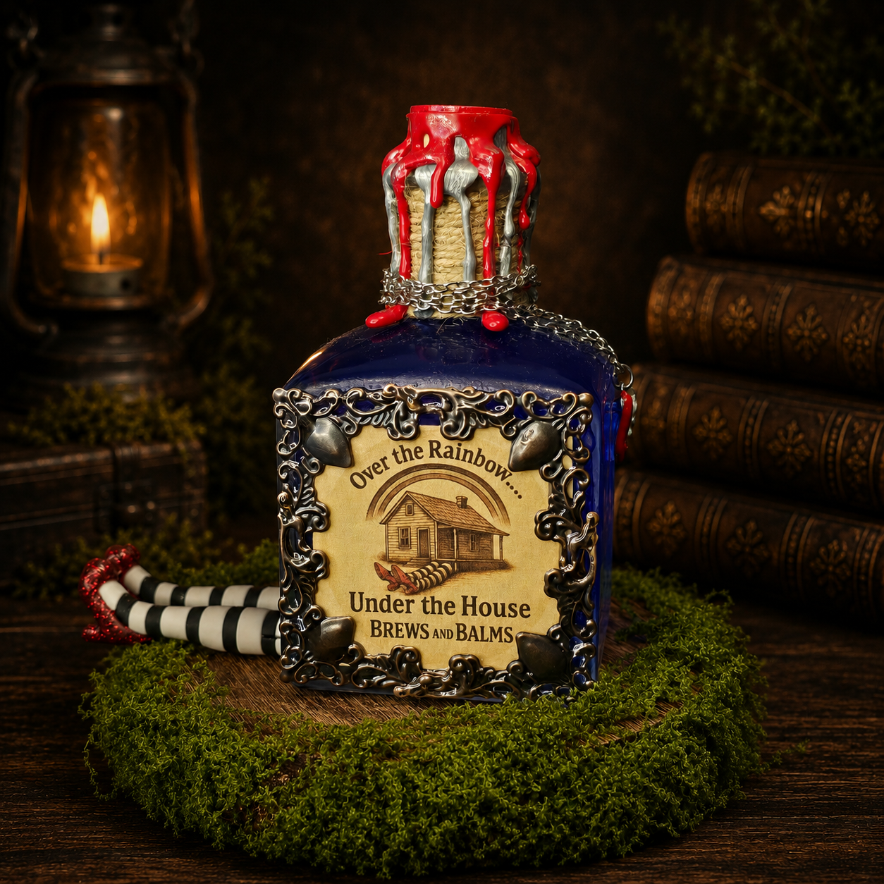 Handmade Over the Rainbow...Under the House Color Changing Potion Bottle Prop